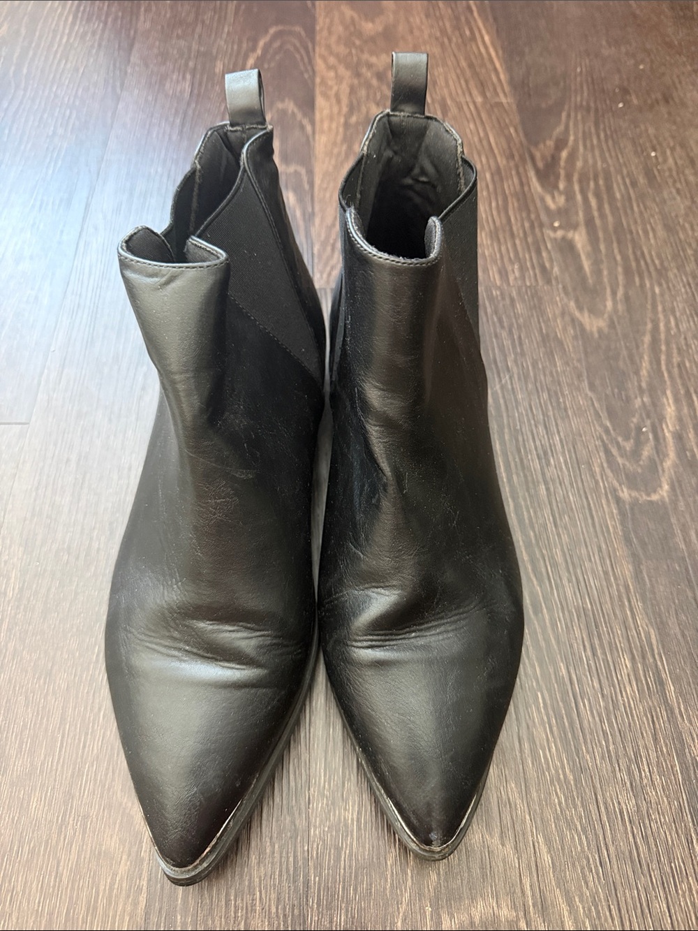 Charlotte Russe Black Pointed Toe Ankle Booties
